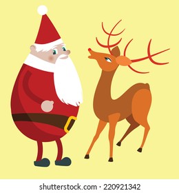 santa and reindeer 