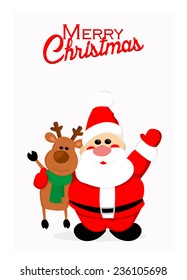 Santa and reindeer