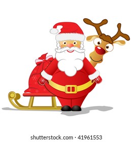 Santa and the Reindeer