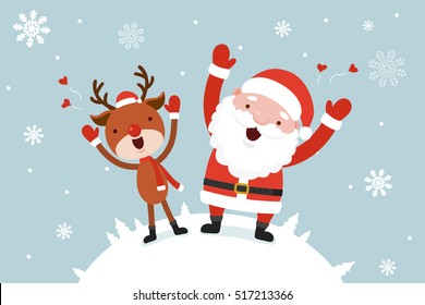 Santa and Reindeer