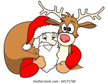 Santa and Reindeer