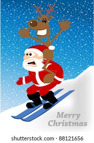 Santa with Reindeer