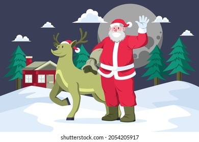 Weihnachtsmann und Rentiere - Santa Aktivität