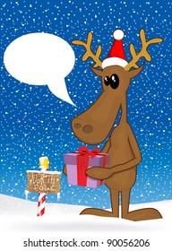 Santa reindeer background