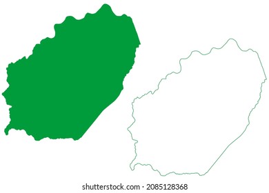 Santa Rita de Cassia municipality (Bahia state, Municipalities of Brazil, Federative Republic of Brazil) map vector illustration, scribble sketch Santa Rita de Cassia map