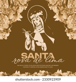 Santa Rosa de Lima social media post template banner
