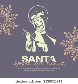 Santa Rosa de Lima social media post template banner
