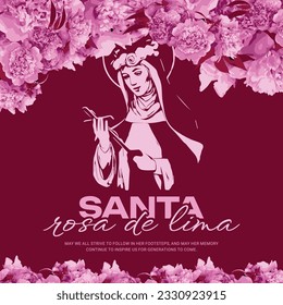 Santa Rosa de Lima social media post template banner
