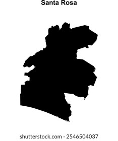 Santa Rosa department blank outline map