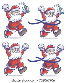 Santa running