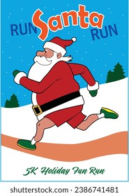 Santa runs in a 5K race