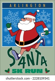 Santa runs in a holiday race.