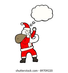santa with sack cartoon character