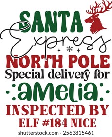 Santa Sack Design, Santa Sack Gift Bag Designs, Christmas Design Template