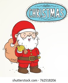 santa and the sack doodle