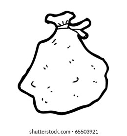 santa sack full of presents cartoon