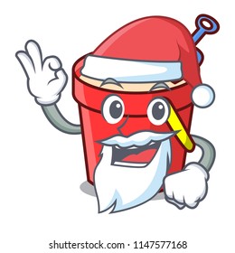Santa sand bucket mascot cartoon