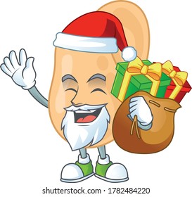 Santa sarcina Cartoon character design with sacks of gifts. Vector illustration