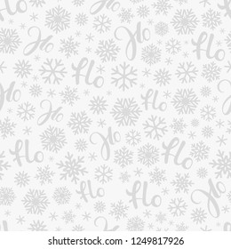 Santa says Hohoho. Vector pattern seamless texture for Christmas packaging