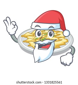 Santa scrambled egg isolated with in cartoon