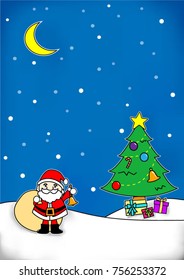 Santa in scrap style.