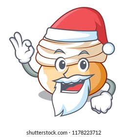 Santa seasonal swedish dessert semla buns cartoon