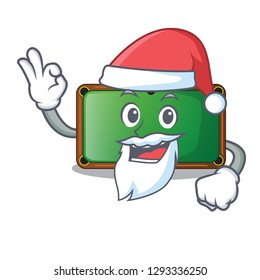 Santa shape billiard table on wooden cartoon