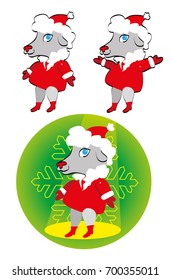 Santa sheep character