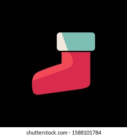 Santa shoes icon vector design template