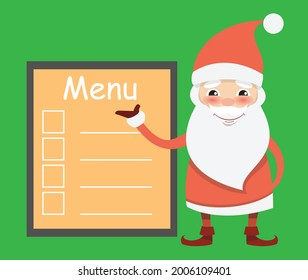 Weihnachtsmenü-Motherboard Flacher Vektorgrafik-Illustration