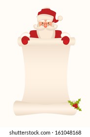 Santa Sign Isolated