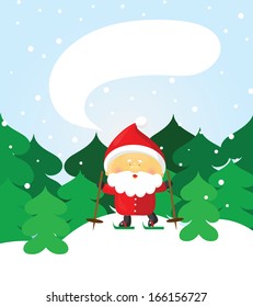 Santa skiing
