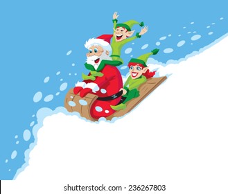 Santa Sledding 