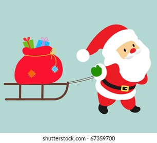 santa and sledge