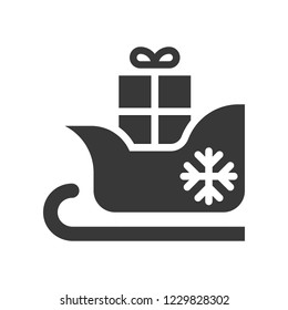 santa sledge and gift box. cute christmas and winter related set,solid design.suitable for use as material.