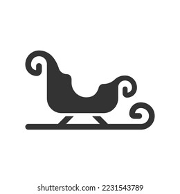 Santa Sledge Icon, Vector graphics