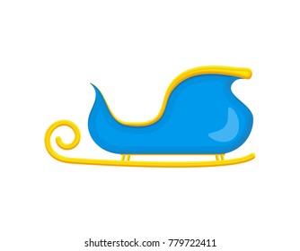santa sleigh for christmas design isolated on white background
