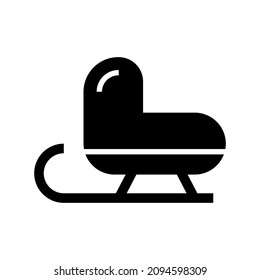 santa sleigh icon or logo isolated sign symbol vector illustration - high quality black style vector icons
