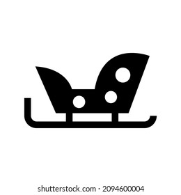 santa sleigh icon or logo isolated sign symbol vector illustration - high quality black style vector icons
