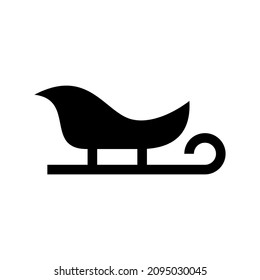 santa sleigh icon or logo isolated sign symbol vector illustration - high quality black style vector icons
