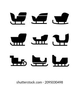 santa sleigh icon or logo isolated sign symbol vector illustration - Collection of high quality black style vector icons
