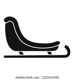 Santa sleigh icon. Simple illustration of santa sleigh vector icon for web design isolated on white background