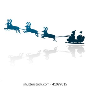 santa sleigh silhouette