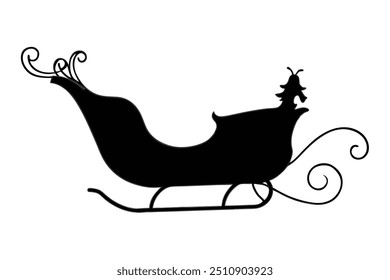 Santa sleigh silhouette design. This is a beautiful design.