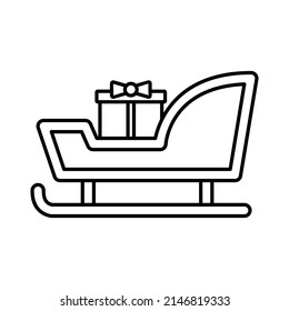 Santa sleigh Vector icon which is suitable for commercial work and easily modify or edit it

