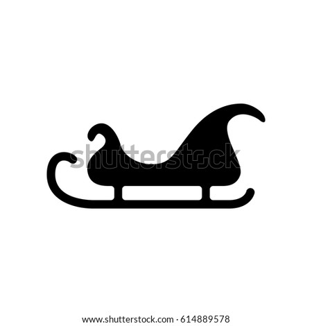 Santa Sleigh Vector Logo Illustration Isolated Stock Vector (Royalty ...