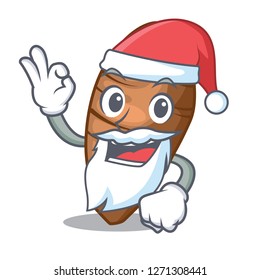 Santa sliced taro on shape cartoon funny