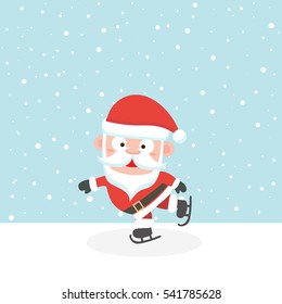 Santa in snow.
