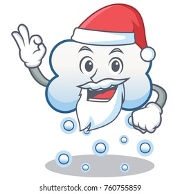 Santa snow cloud character cartoon vector illustration