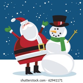 Santa & snowman